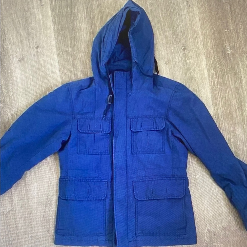 Uniqlo Royal Blue Utility Hooded Jacket